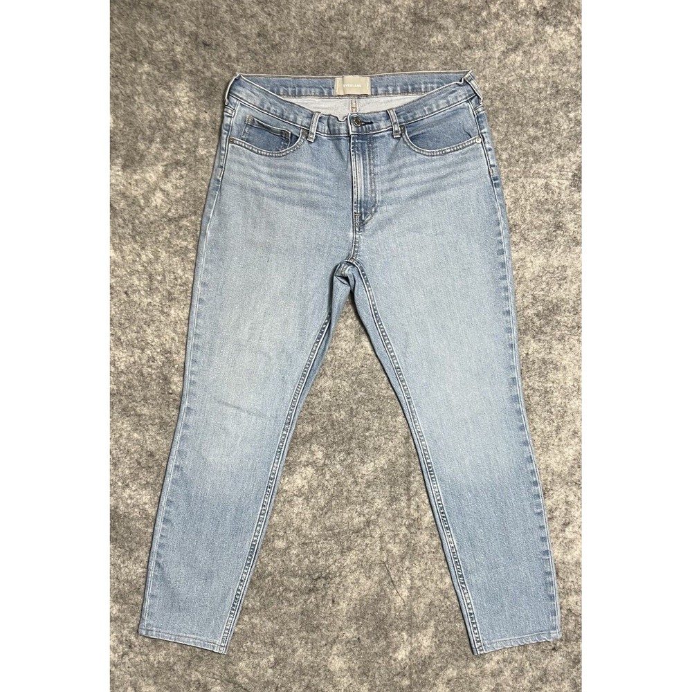 EVERLANE Cheeky Jeans Womens 31R Waist 32 Blue Light Wash Denim Stretch